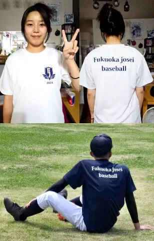 野球の大会に向けたチーム用オリジナルTシャツ